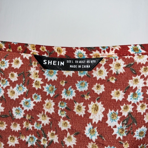 SHEIN Floral Dress Size L - Picture 4 of 6